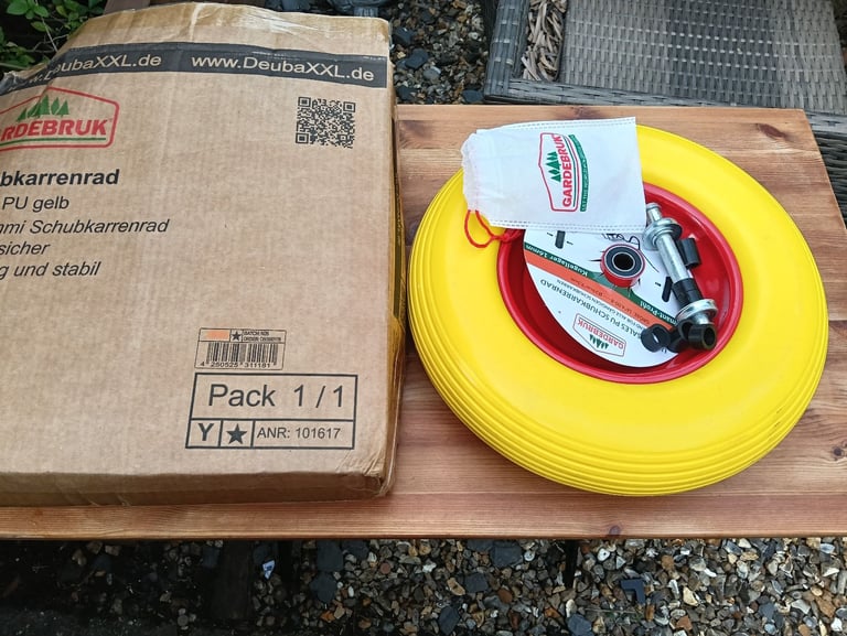 image for New yellow puncture proof  wheel barrow wheel 