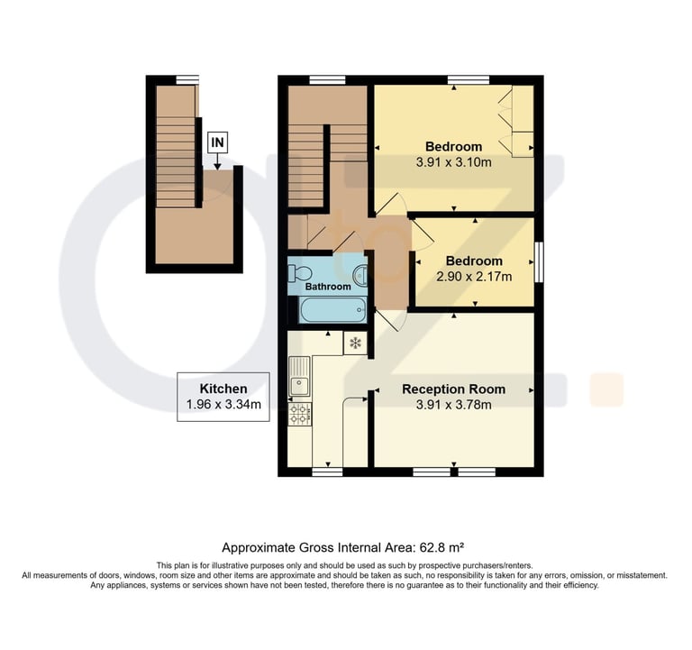 Second floor 2 bedroom flat to rent in highly desirable area of West Hampstead, NW2