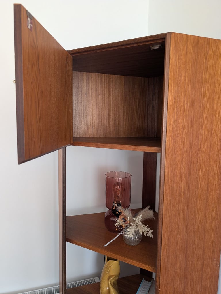 image for G Plan Mid century teak corner shelving unit