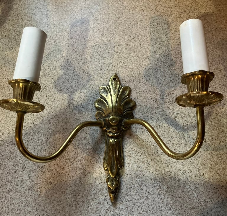 Brass wall light