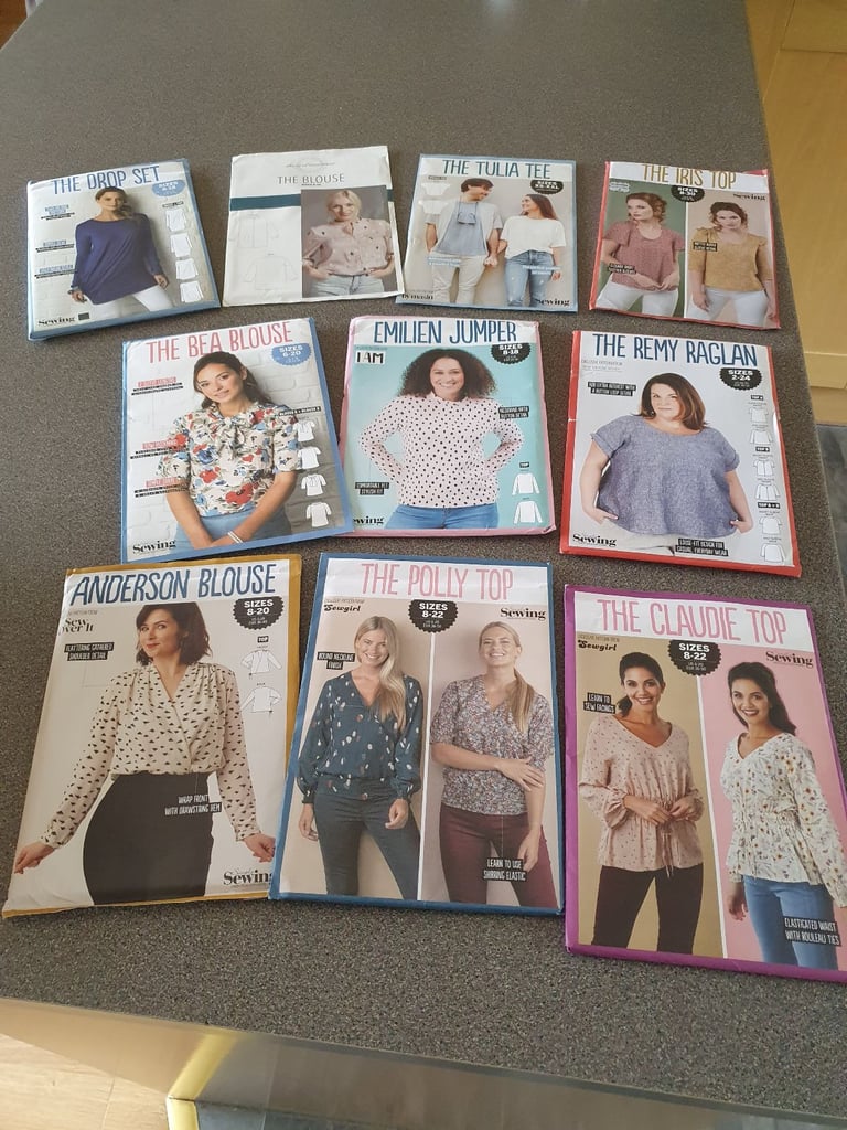 Bundle of dressmaking patterns