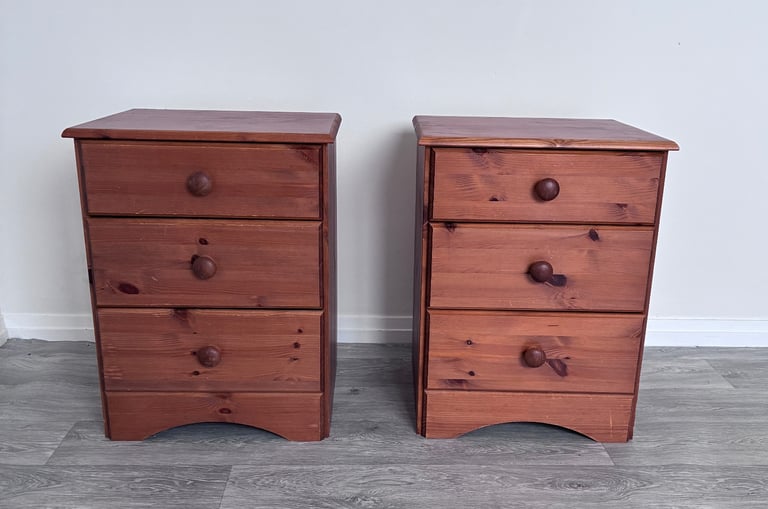 image for Pair of Wooden Bedside Tables 