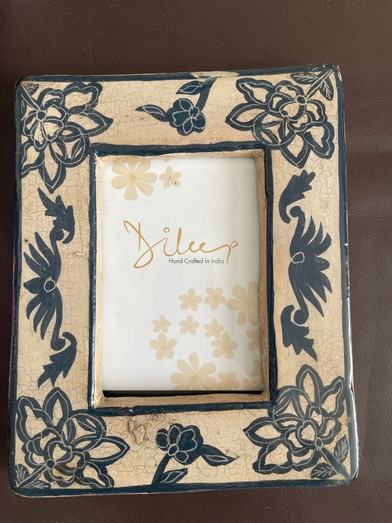 Ceramic Handcrafted Floral Photo Frame