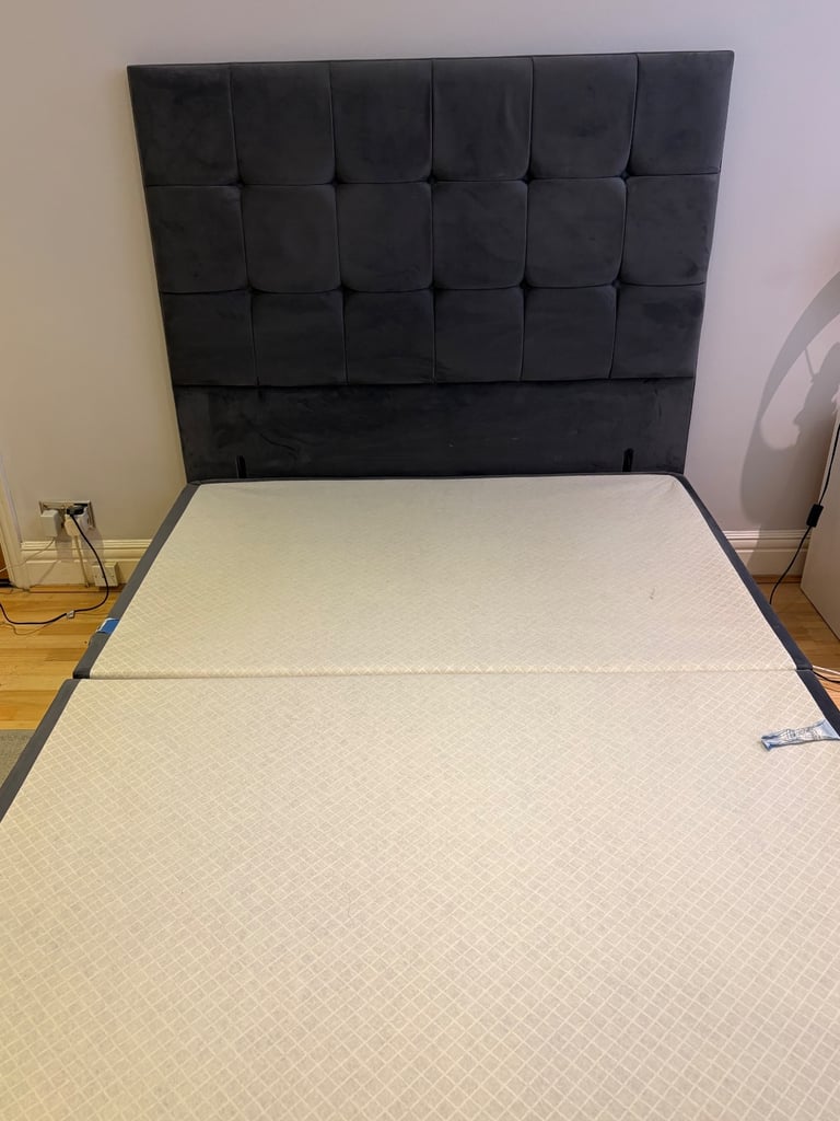 Double bed and headboard 