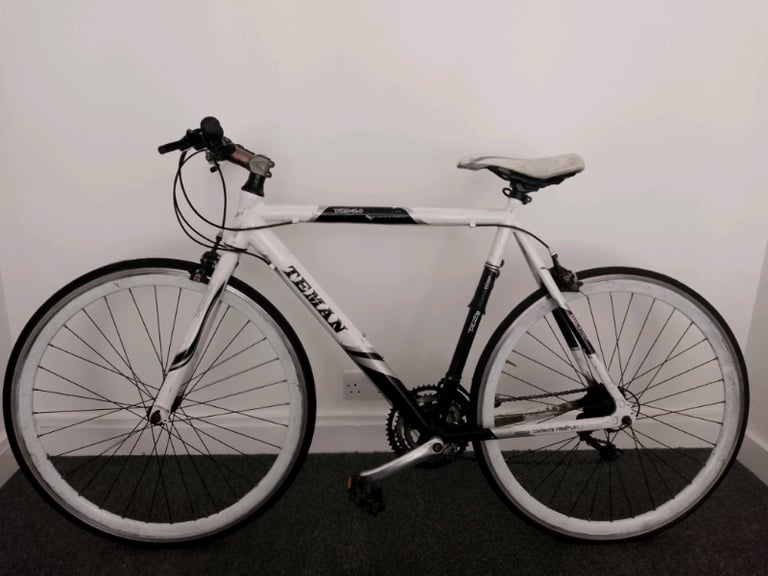 TEMAN Used Hybrid / Racing Road Bike -White £70 