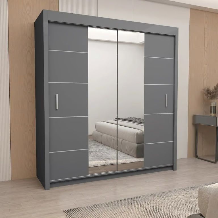 Stylish Sliding Wardrobe with Mirrors: Available in 2 or 3 Doors - Fast Delivery