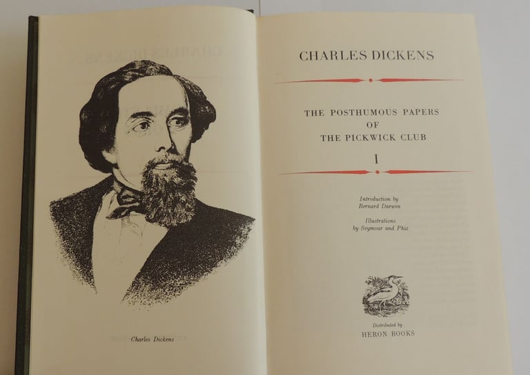 CHARLES DICKENS THE PICKWICK PAPERS I and II + EDWIN DROOD Heron Books 1967