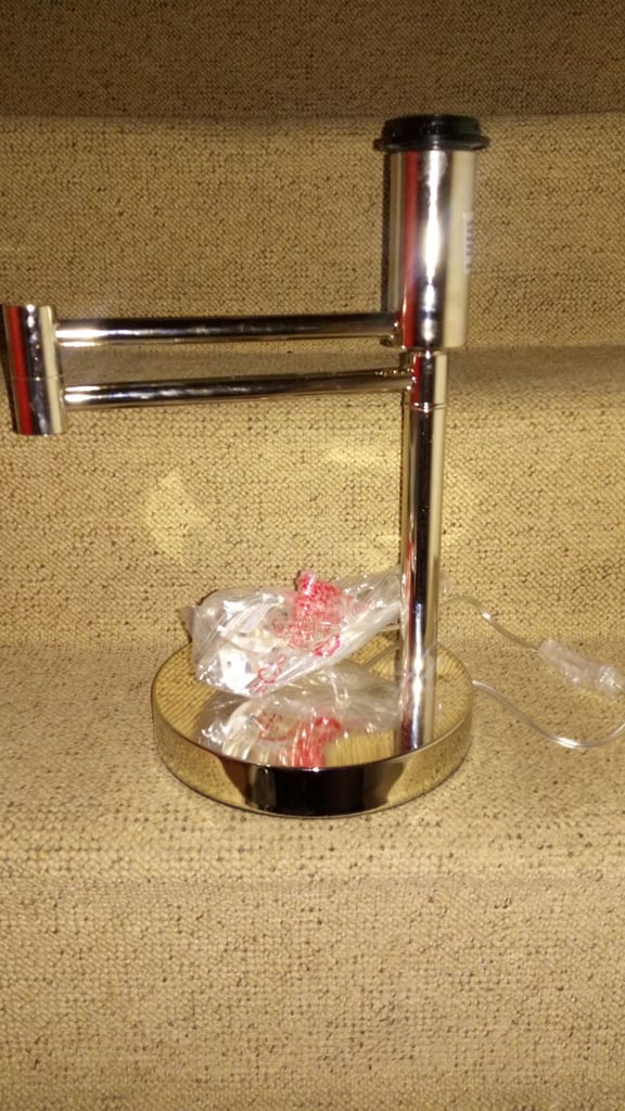 image for NEW RALPH LAUREN STAINLESS STEEL LAMP 