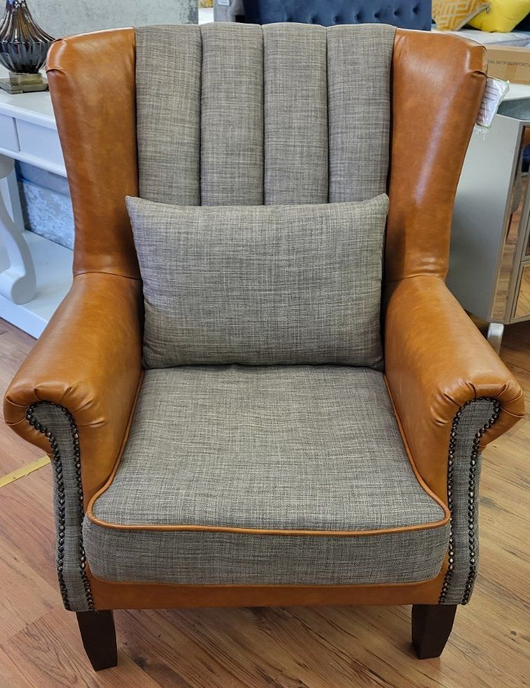 Ex-Display Queen Anne Wingback Armchair For Sale
