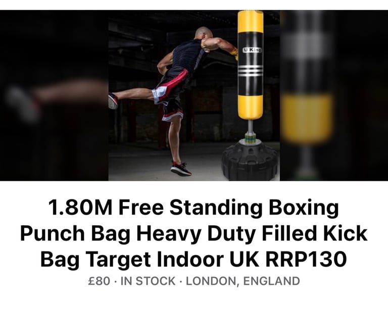 1.80 free standing boxing punch