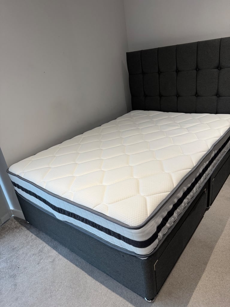 Double Divan Bed with Mattress (with Storage)