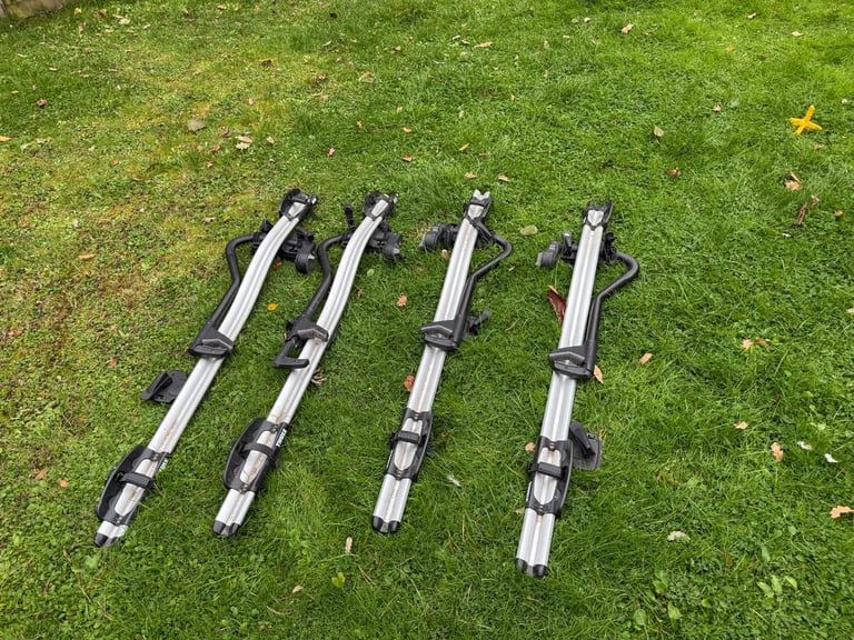 thule proride 591 roof mounted bike rack (4x)