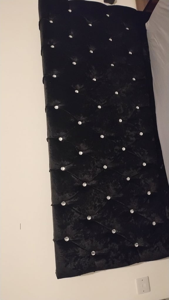 Black King Velvet Bed Frame