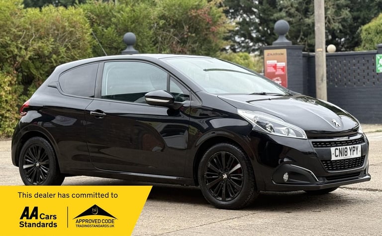 2018 Peugeot 208 1.2 PureTech Black Edition Euro 6 3dr Petrol