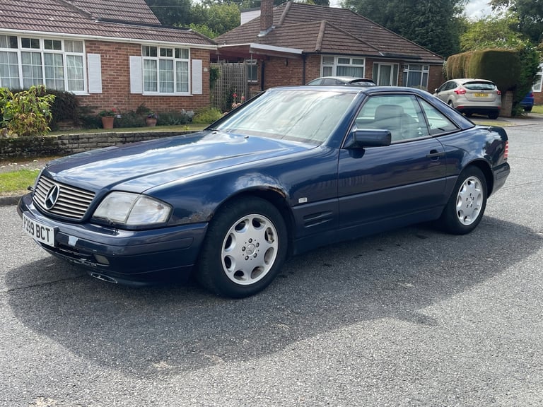 Mercedes SL320 in Blue with Tan Leather Interior Hard Top Included 