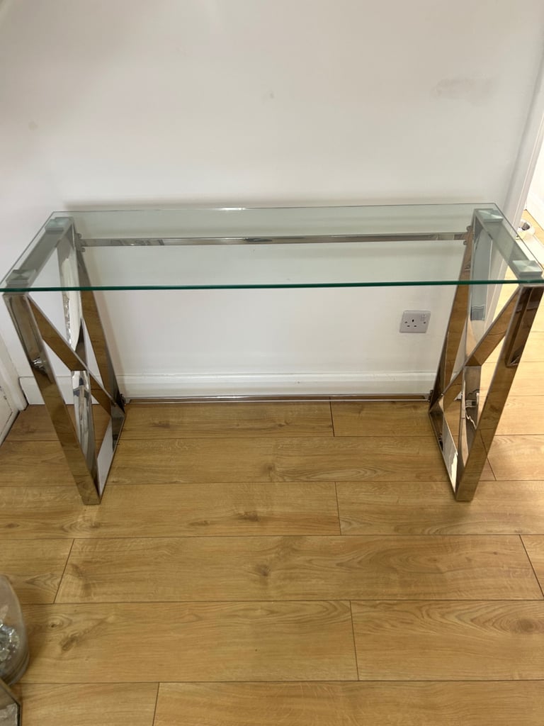 image for glass console table