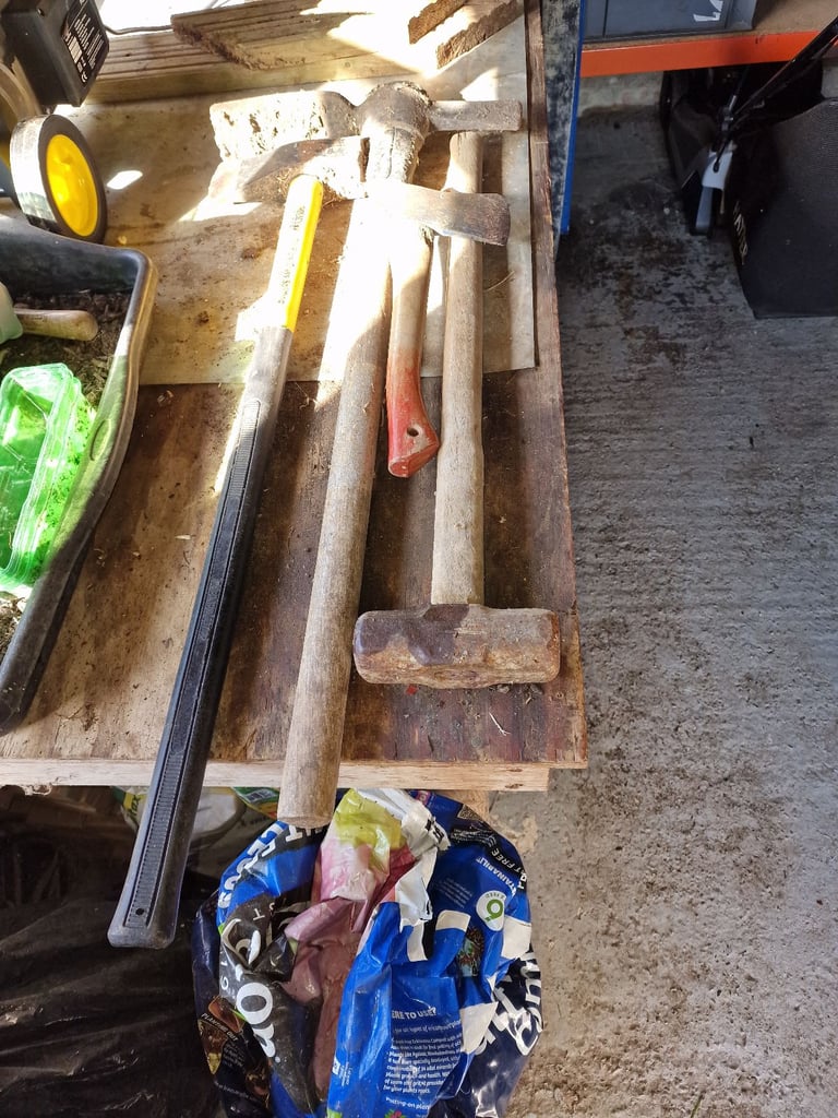 image for Demolition, landscaping, gardening tools, Matock, sledge hammer, log splitters
