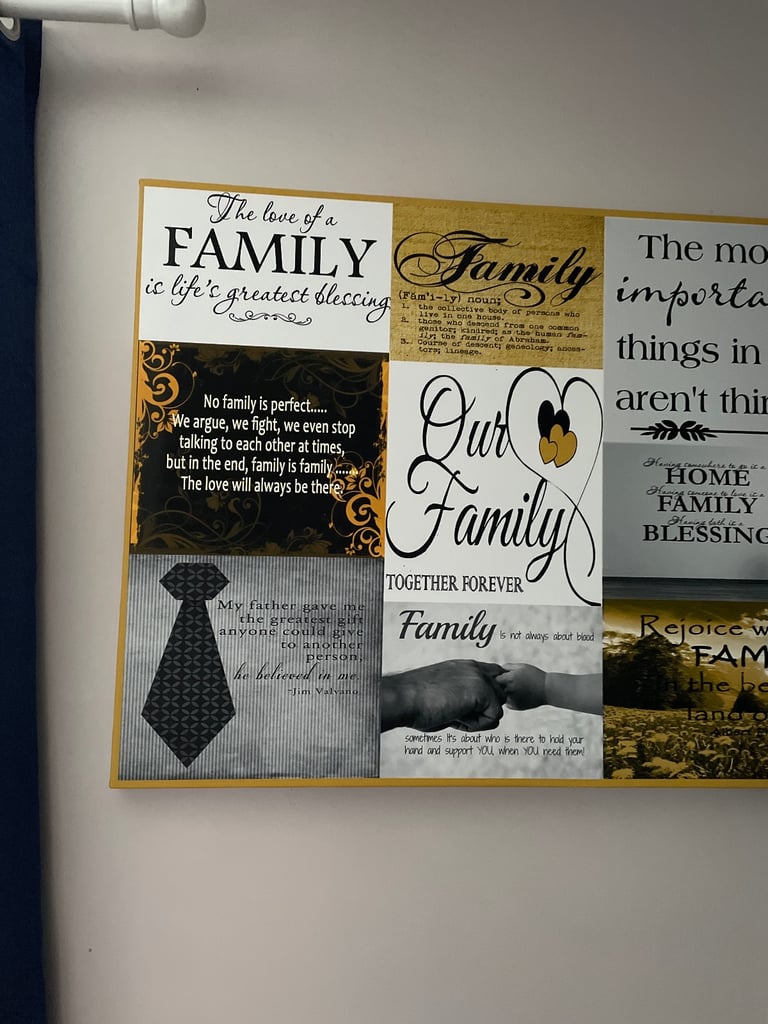 Family meanings canvas 