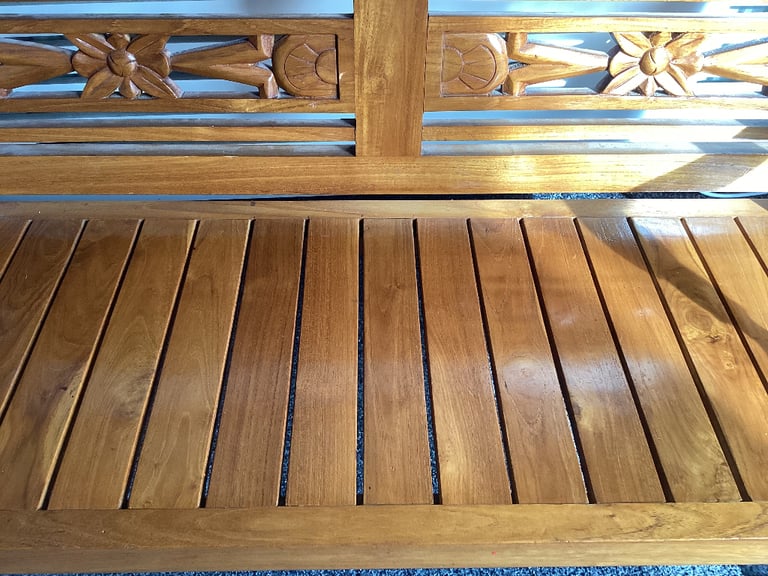 SOLID TEAK CHILDREN'S BENCH , REDUCED TO £70