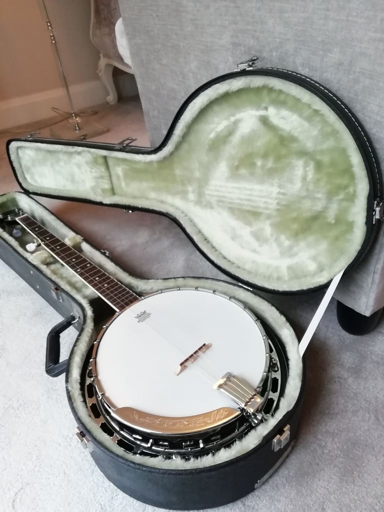 image for Aria 5 String Banjo with hard case