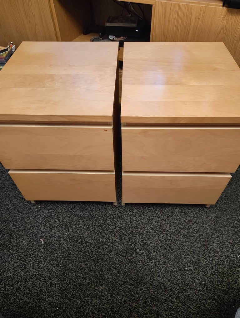 image for IKEA bedside tables X2 oak colour 
