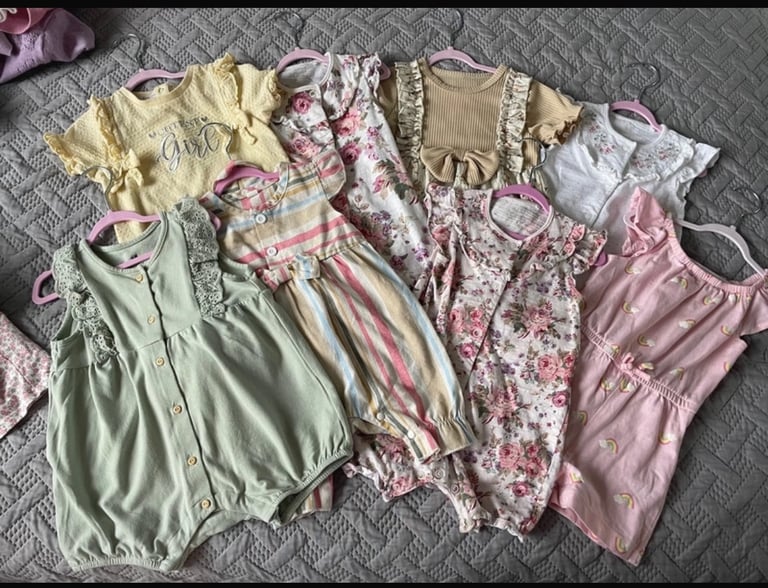image for Girls romper bundle 6-9 months