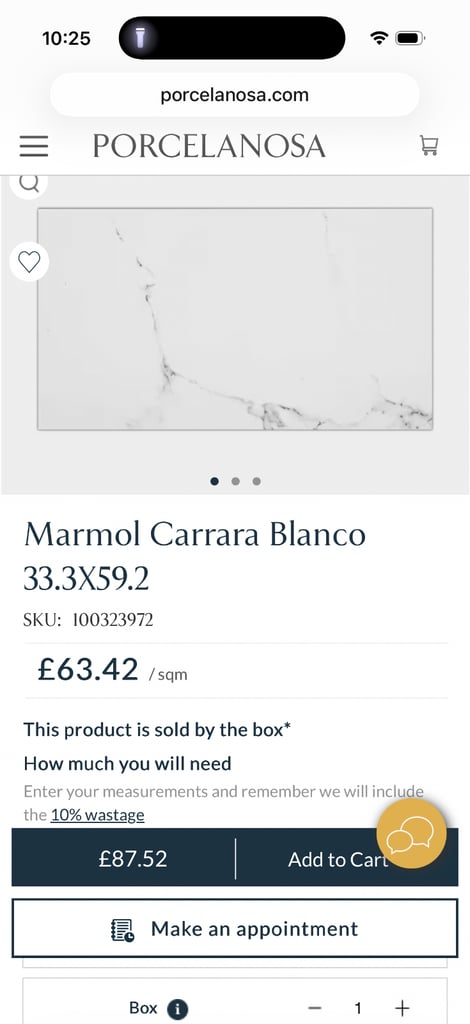 image for Porcelanosa Marmol Carrara Blanco 33.3X59.2