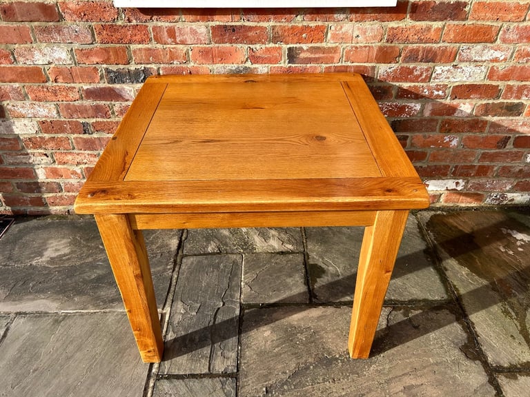 Rustic Solid Oak Square Dining Table - Great Condition 