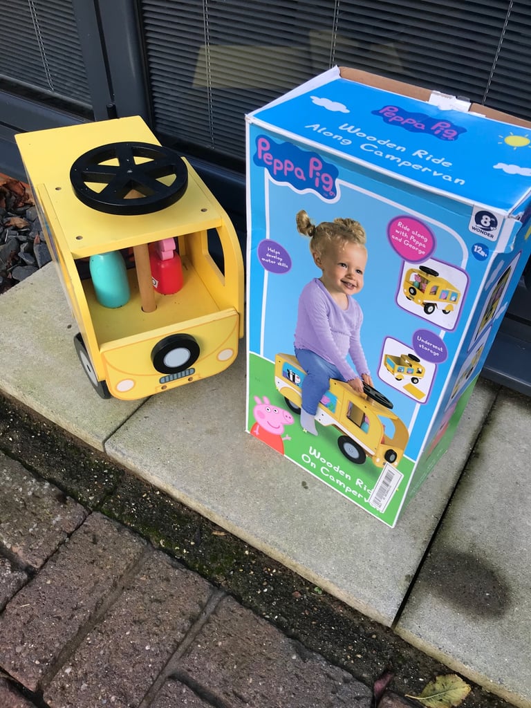 Peppa Pig Wooden Ride On Camper Van
