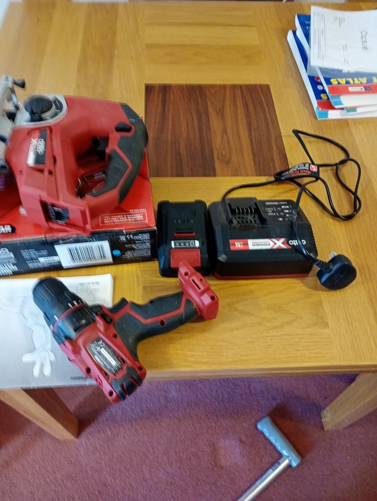 image for Ozito cordless pendulum jigsaw and drill driver 