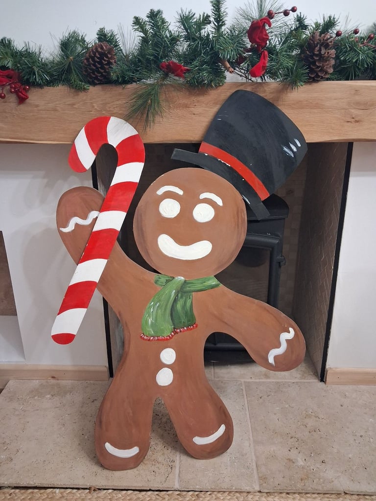 image for Christmas gingerbread hand painted 