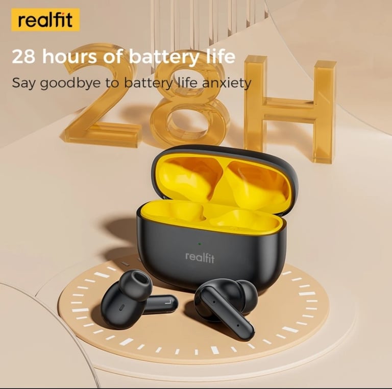 Realfit F3 ANC Active Noice Cancellation Bluetooth Earphones HIFI Stereo Wireless Earbuds 