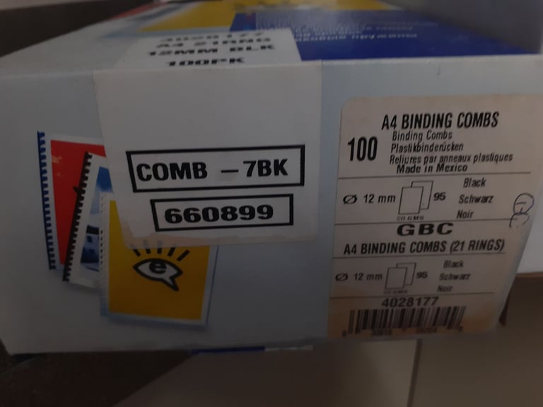 Comb Binding Machine A4 Hand Operated Rexel Model CB 350 21 Rings