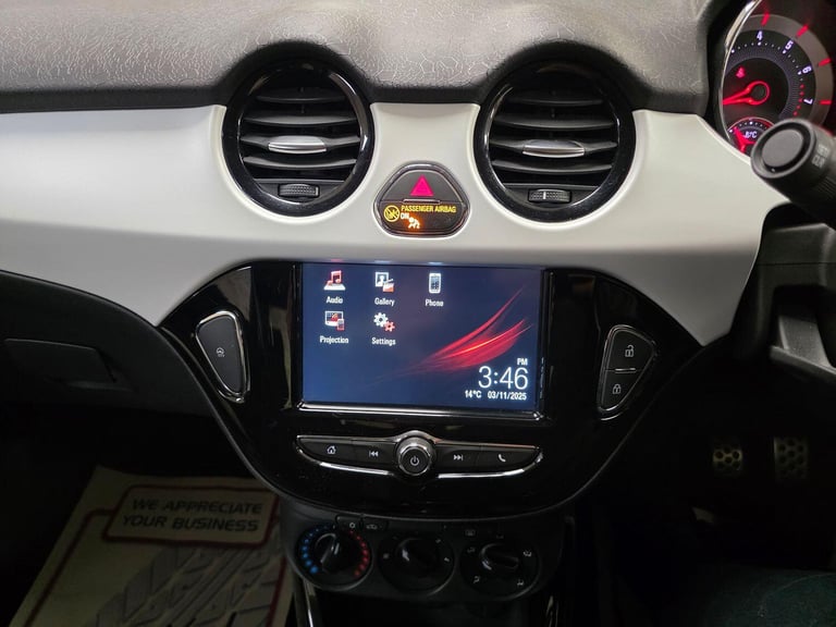 VAUXHALL ADAM 1.2 i ecoFLEX ENERGISED White Manual Petrol WARRANTY 12 MONTHS MOT