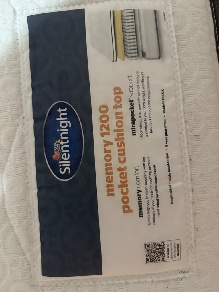 image for Silent night mattress with folding bed frame 