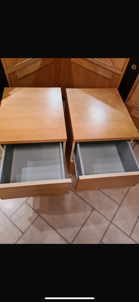 Malm bedside cabinets 