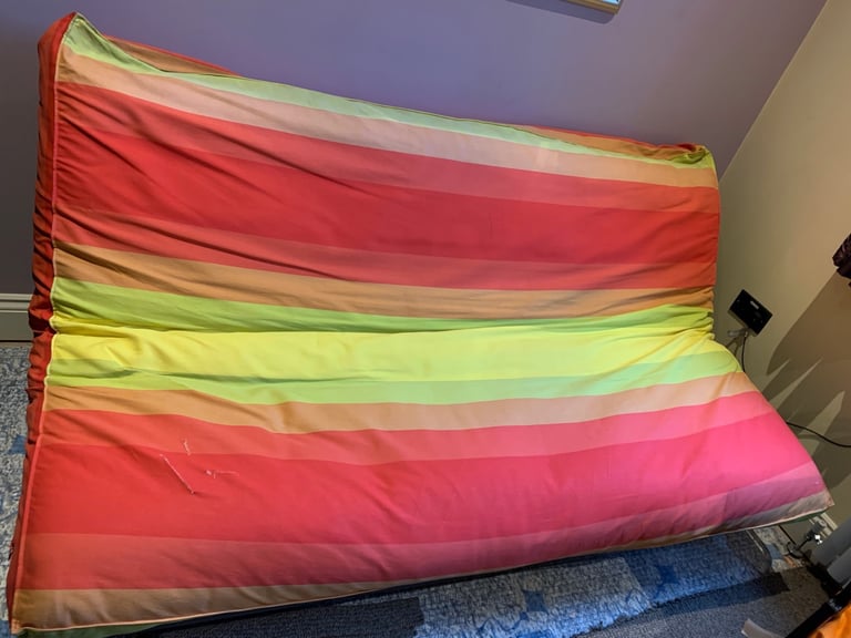 image for Double Futon sofa bed  metal frame 