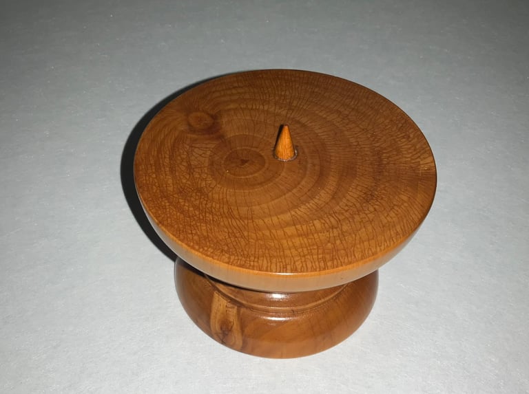 Vintage Italian Wooden Candle Base by Maco