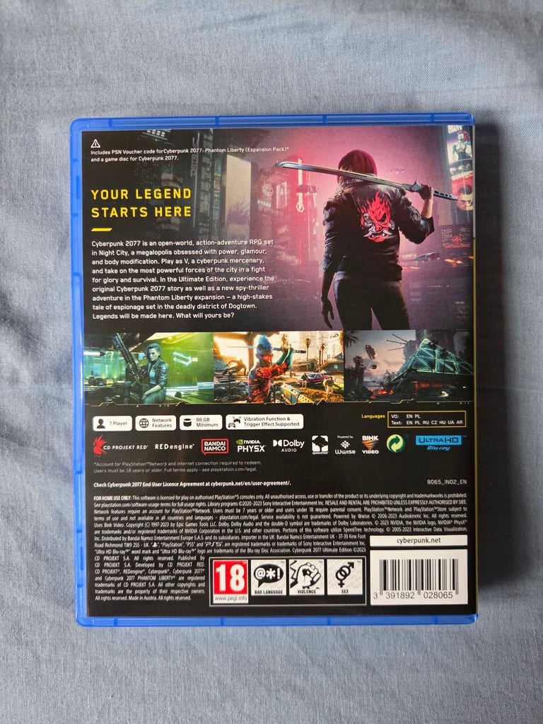 Cyberpunk 2077 (PS5) Ultimate Edition disc game