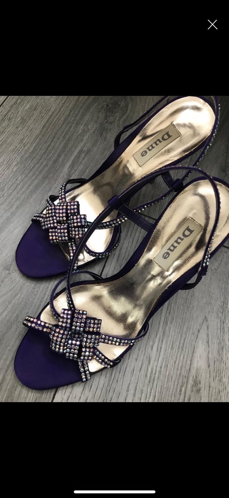 image for Size 5 Purple Dune high heels with embellishments 