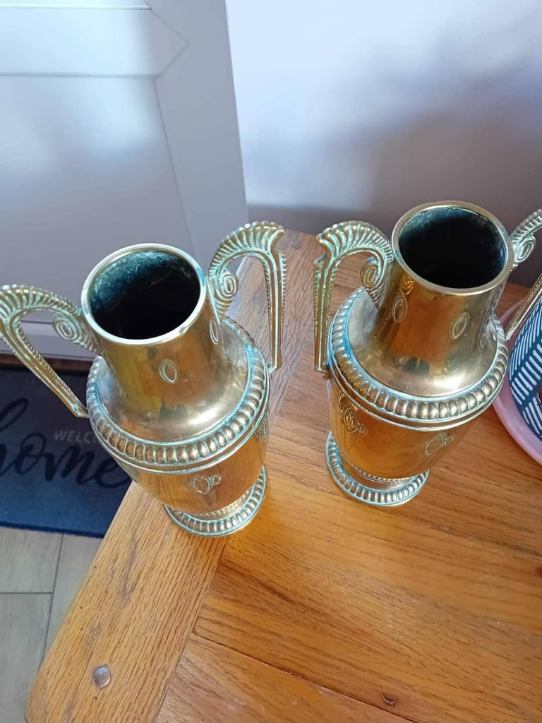 Brass candlesticks Boots Vases lots more Etc