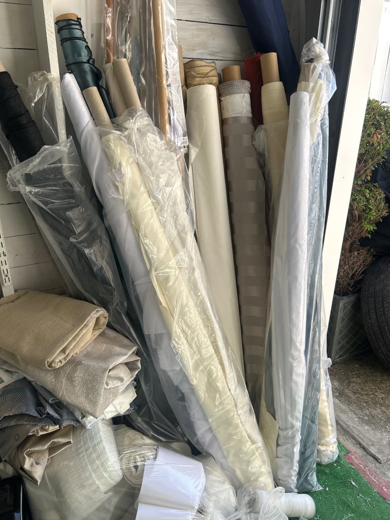 Assorted threads,piping, eyelets, curtain tapes,curtain making bundle