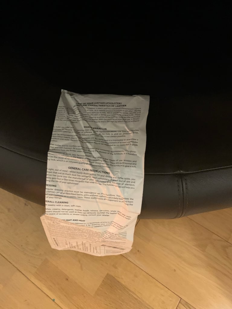 Large brown cuddler settee. DFS