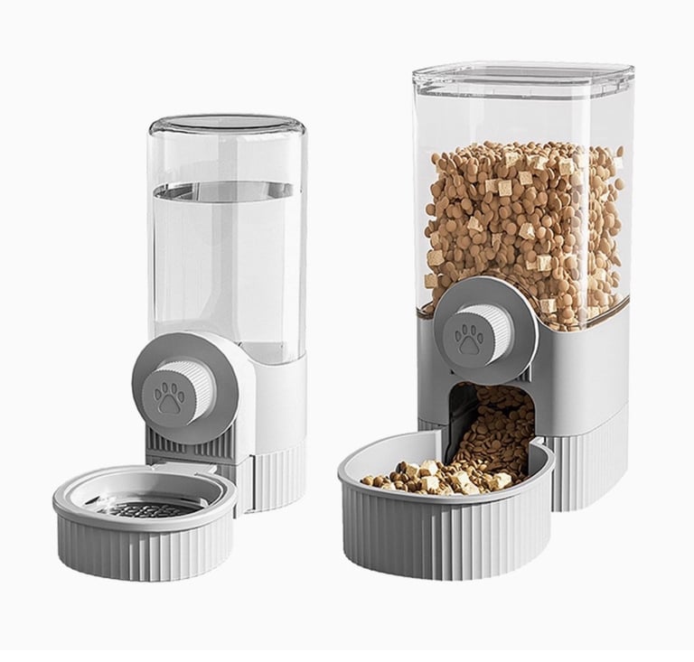 Automatic Clean pets foods and water feeders 1set 
