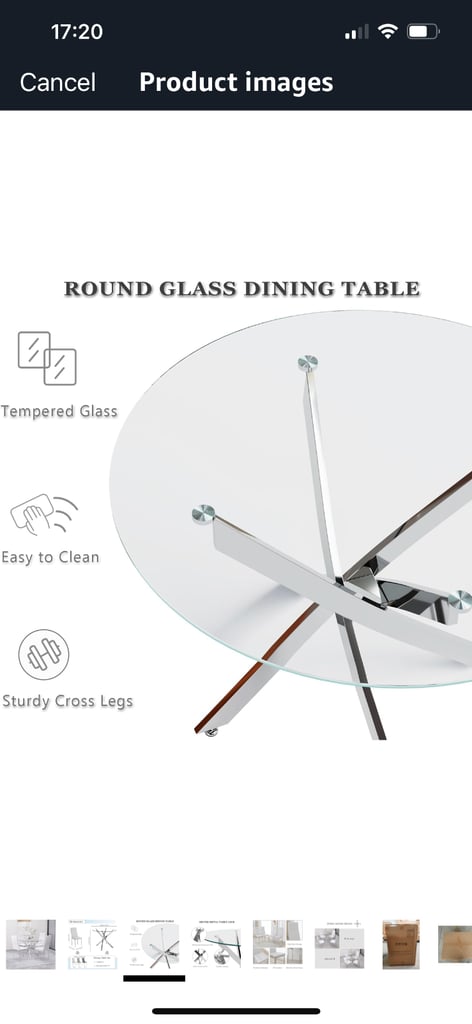 image for Glass dining table 