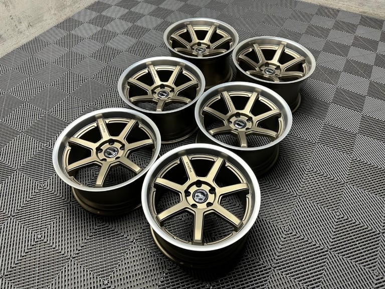 18" Inch Strom DS15 Drift Wheels 5x114.3 Nissan silvia skyline RX7 MX5 R32 R33 lexus IS200