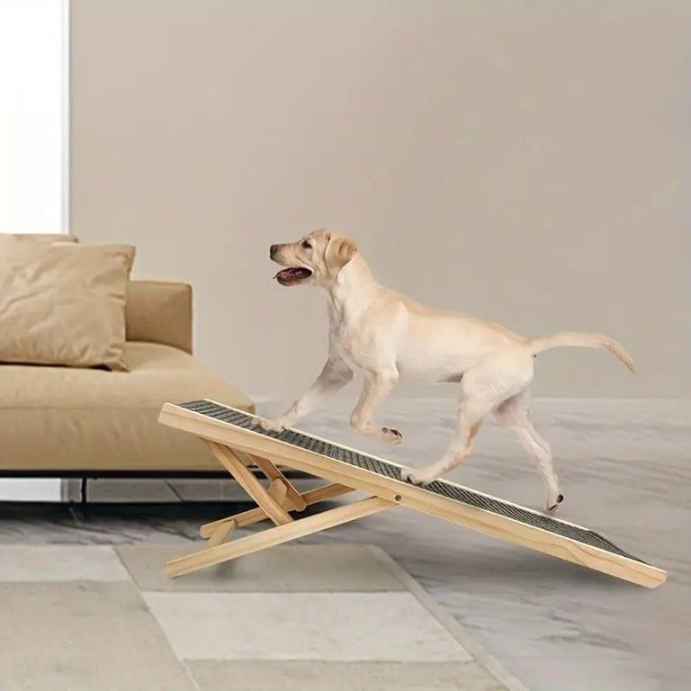 Dog Stairs Foldable Non-Slip Pet Ramp Adjustable Heights Ladder For Car Sofa Bed