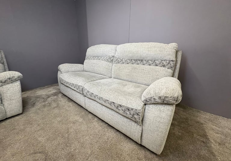 Grey 3 seater and 2 seater recliner sofa set DELIVERY AVAILABLE!