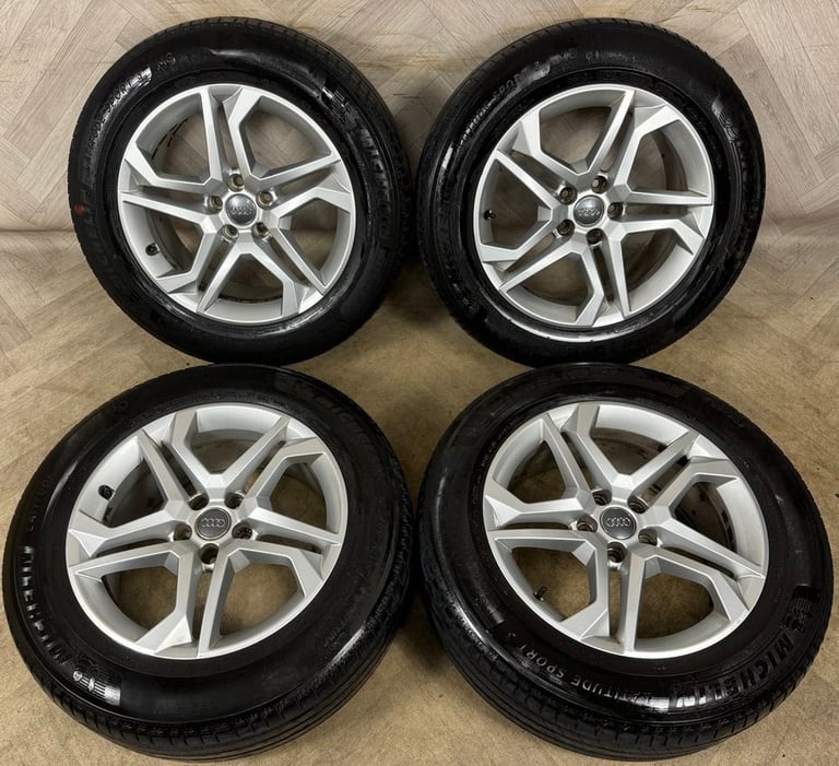 18'' GENUINE AUDI Q5 STAR SPOKE ALLOY WHEELS TYRES ALLOYS 5X112