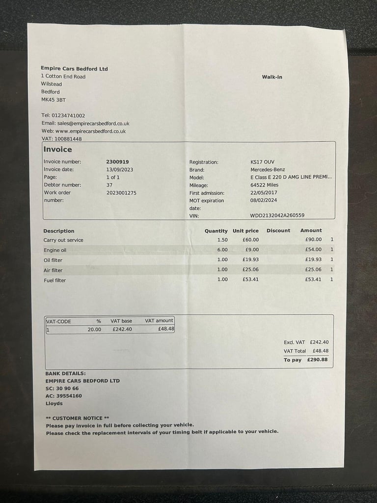 2017 Mercedes-Benz E Class 2.0 E220d AMG Line (Premium) G-Tronic+ Euro 6 (s/s) 5dr ESTATE Diesel ...